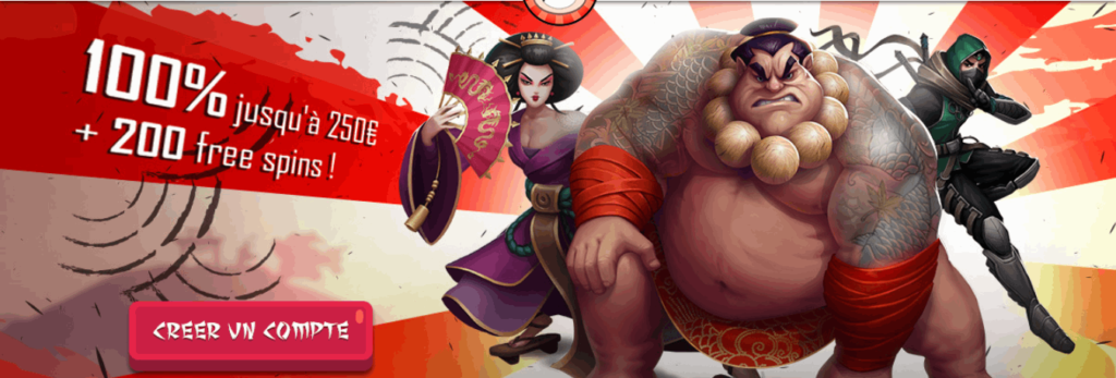 Banzai Slots Casino - Bonus de Bienvenue de 100% jusqu'à 250€